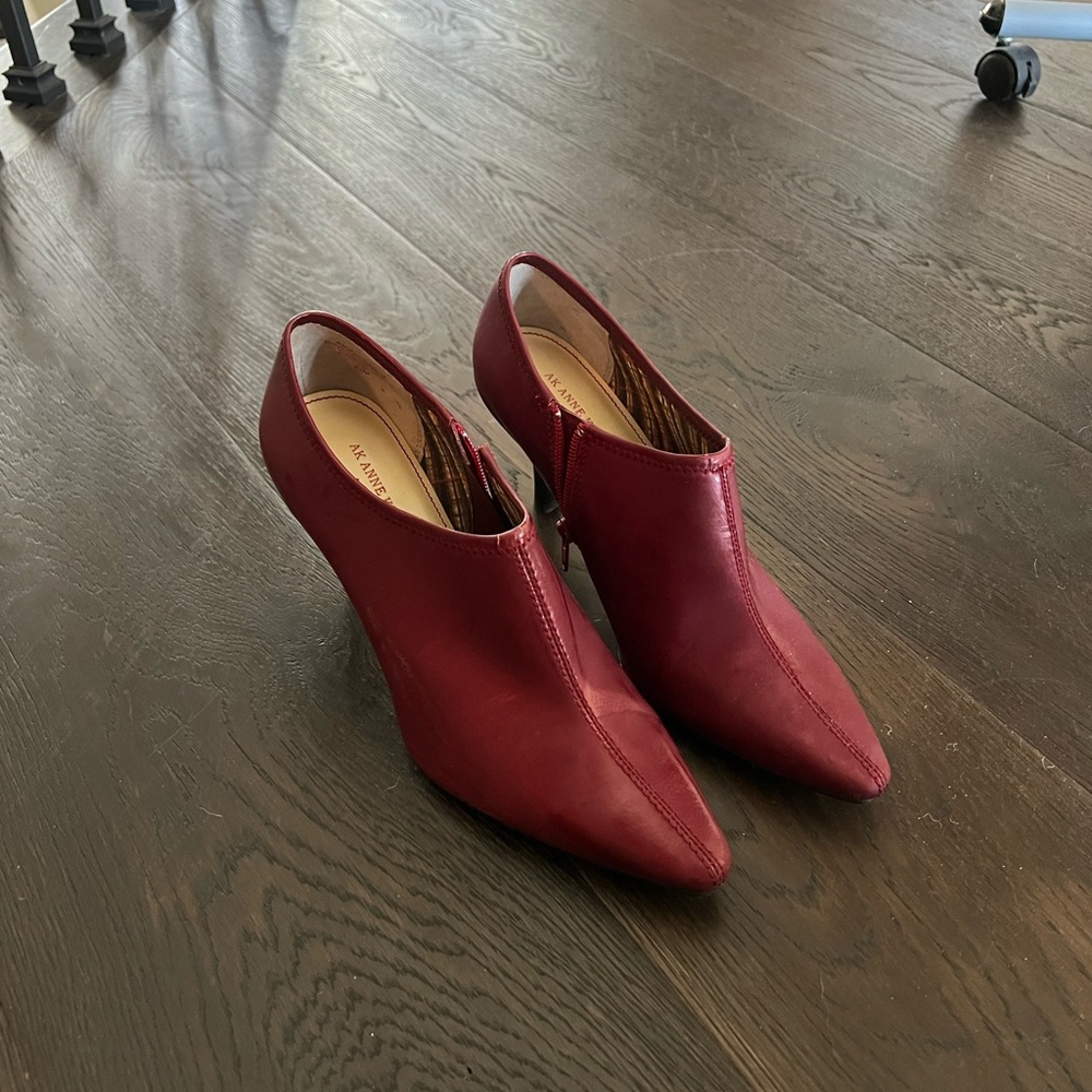 red bootie heels by anne klein - Picture 2 of 4